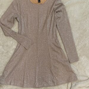 Forever 21 Sparkling Tan Mini Dress